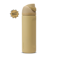 FreeSip 24oz Autumn Vista; warm sandy tan body with matching tan flip cap, lighter cream-tan carry loop, and tan lid